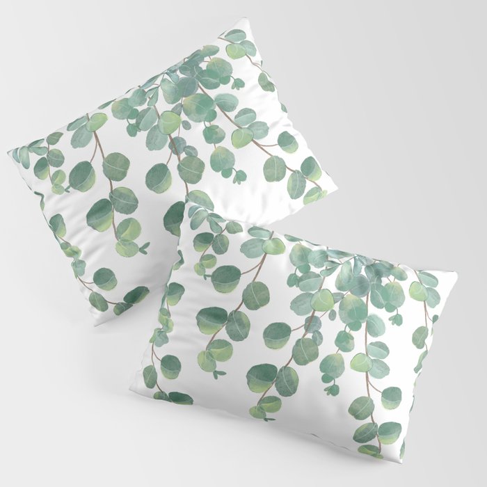 Decorative Eucalyptus Leaves Pillow Sham Gallery Image 3