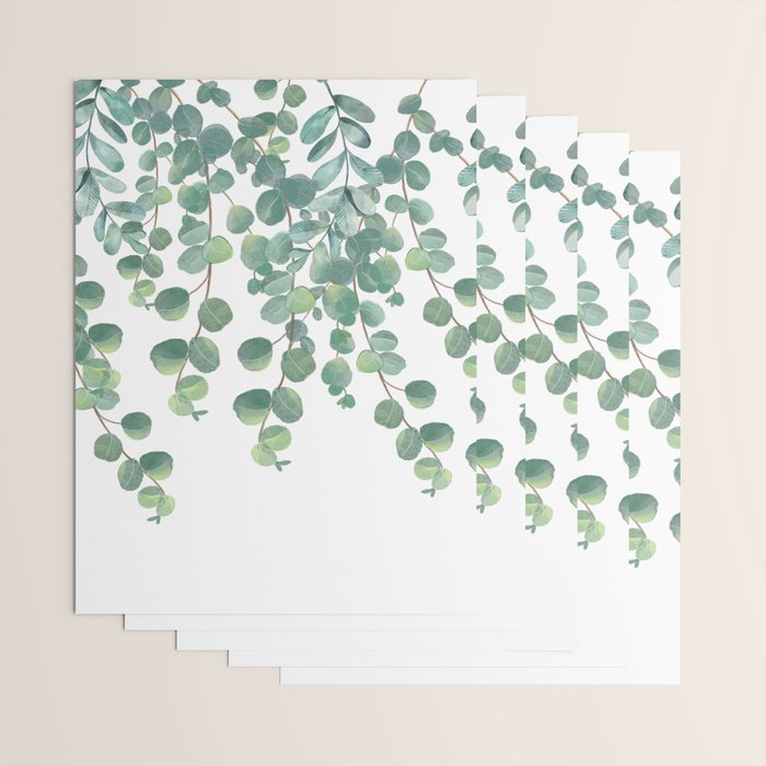 Decorative Eucalyptus Leaves Wrapping Paper Gallery Image 3