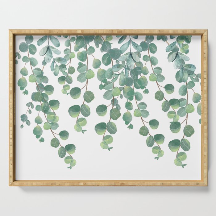 Decorative Eucalyptus Leaves Serving Tray Gallery Image 1