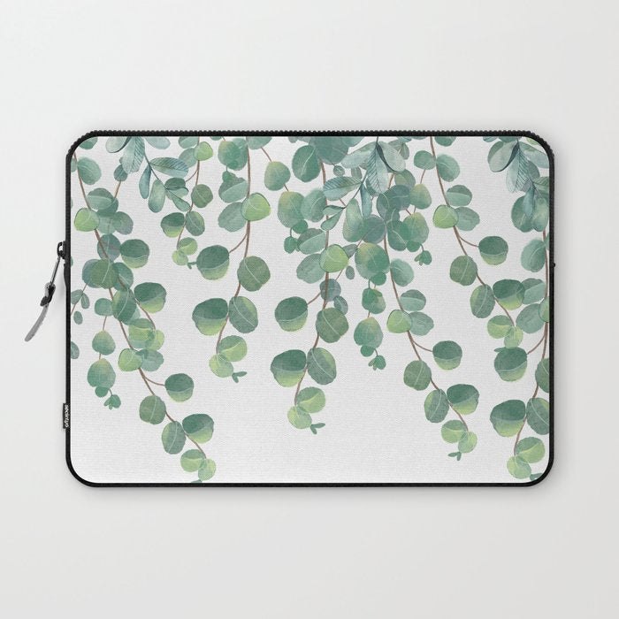 Decorative Eucalyptus Leaves Laptop Sleeve Gallery Image 1