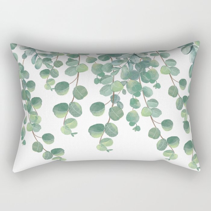 Decorative Eucalyptus Leaves Rectangular Pillow Gallery Image 2
