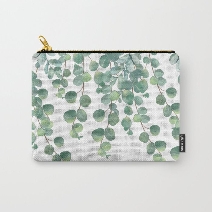 Decorative Eucalyptus Leaves Carry All Pouch Gallery Image 1
