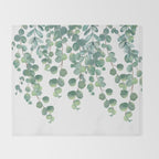 Decorative Eucalyptus Leaves Throw Blanket Gallery Image 2
