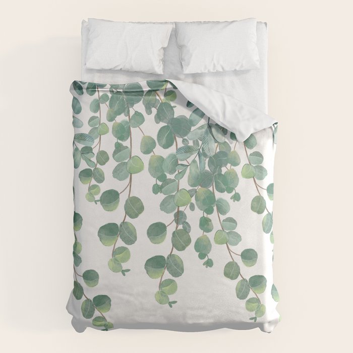 Decorative Eucalyptus Leaves Duvet Cover Gallery Image 1