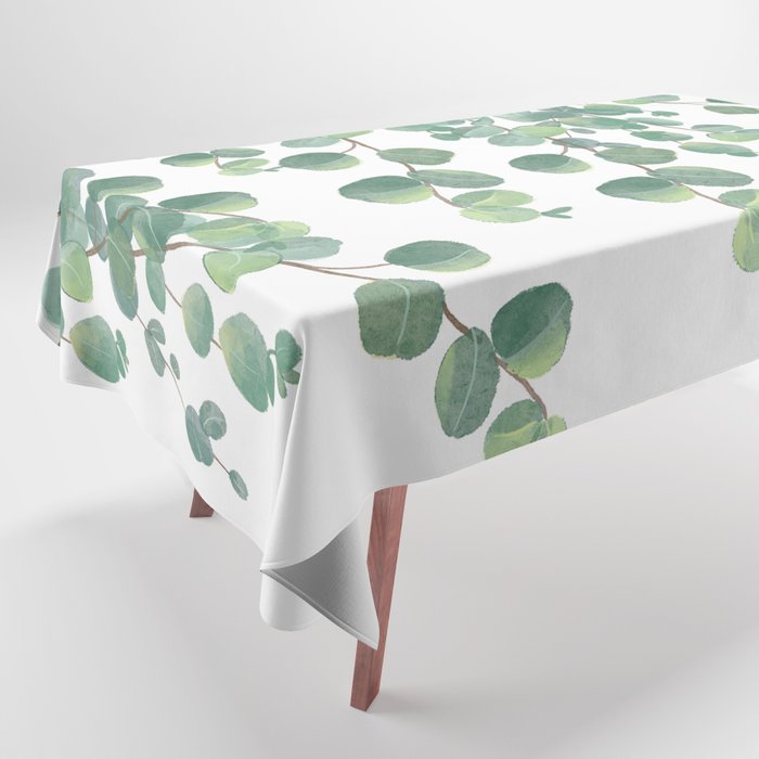 Decorative Eucalyptus Leaves Tablecloth Gallery Image 1