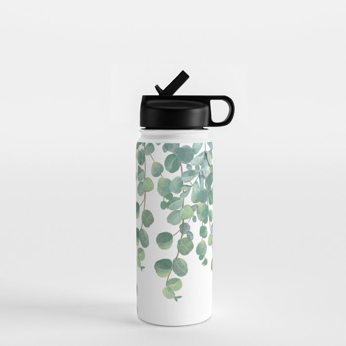 Decorative Eucalyptus Leaves Water Bottle Gallery Image 1