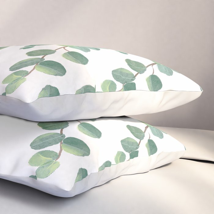 Decorative Eucalyptus Leaves Pillow Sham Gallery Image 3
