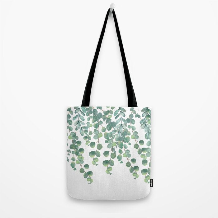 Decorative Eucalyptus Leaves Tote Bag Gallery Image 2