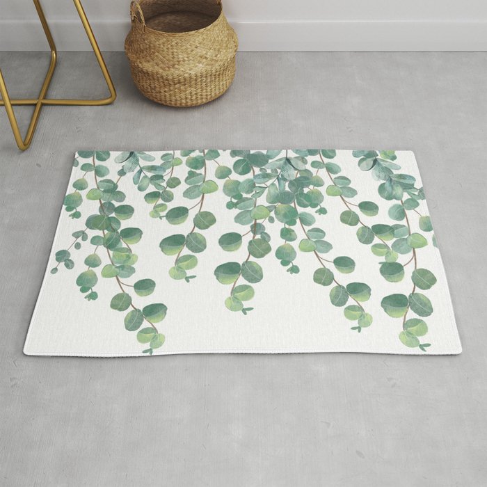 Decorative Eucalyptus Leaves Rug Gallery Image 1