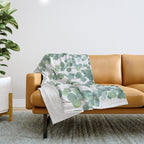 Decorative Eucalyptus Leaves Throw Blanket Gallery Image 1