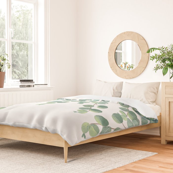 Decorative Eucalyptus Leaves Duvet Cover Gallery Image 2