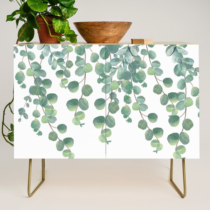 Decorative Eucalyptus Leaves Credenza Gallery Image 1