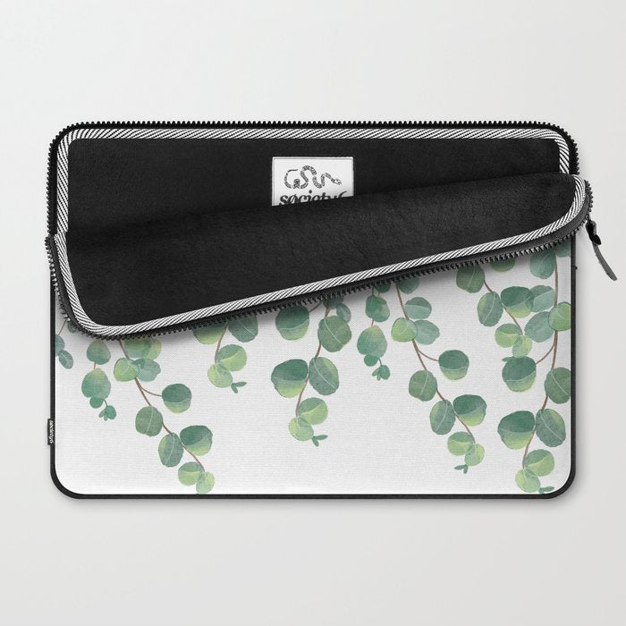 Decorative Eucalyptus Leaves Laptop Sleeve Gallery Image 2