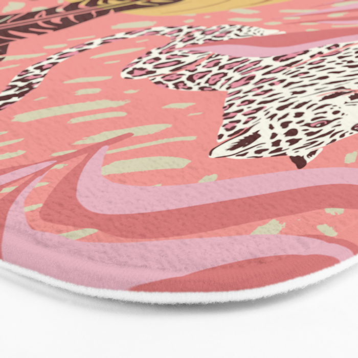 Leopard Crush Pink Bath Mat Gallery Image 3