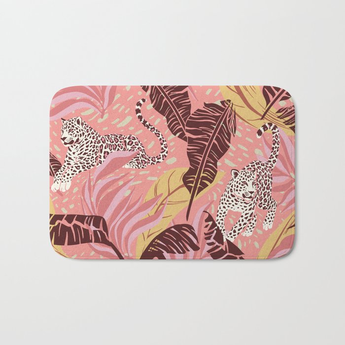 Leopard Crush Pink Bath Mat Gallery Image 1
