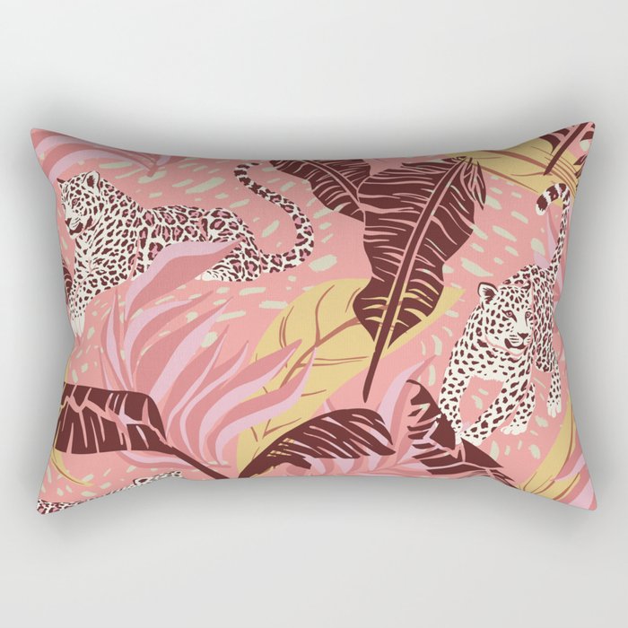 Leopard Crush Pink Rectangular Pillow Gallery Image 1