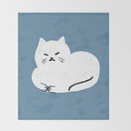 Comfy Cat WarmBlue Throw Blanket Gallery Image 2