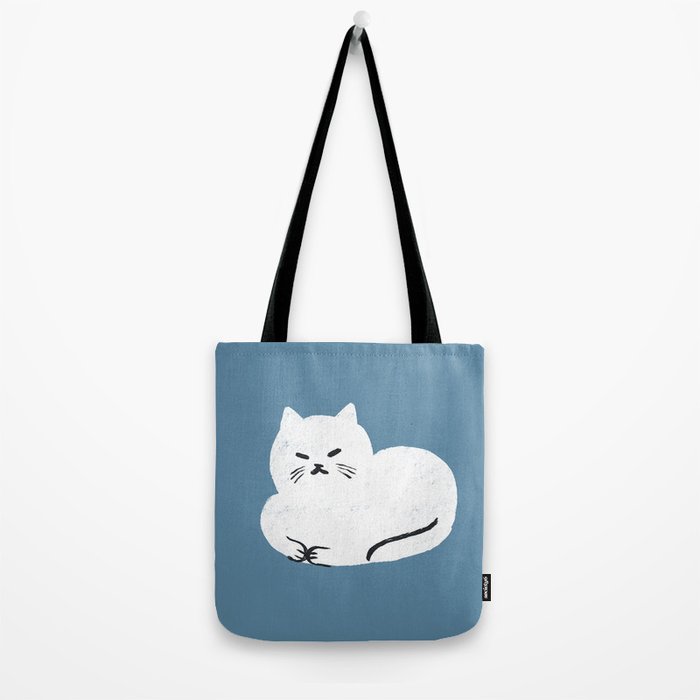 Comfy Cat WarmBlue Tote Bag Gallery Image 2