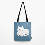 Comfy Cat WarmBlue Tote Bag Gallery Image 2