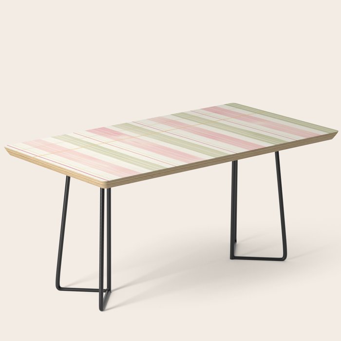 Cozy Gingham Plaid in Soft Pink and Sage Warm Heirloom Coffee Table Gallery Image 1