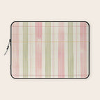 Cozy Gingham Plaid in Soft Pink and Sage Warm Heirloom Laptop Sleeve Gallery Image 1