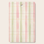 Cozy Gingham Plaid in Soft Pink and Sage Warm Heirloom Cutting Board Gallery Image 1