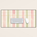 Cozy Gingham Plaid in Soft Pink and Sage Warm Heirloom Desk Mat Gallery Image 1