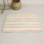 Cozy Gingham Plaid in Soft Pink and Sage Warm Heirloom Rug Gallery Image 1