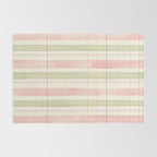 Cozy Gingham Plaid in Soft Pink and Sage Warm Heirloom Rug Gallery Image 2