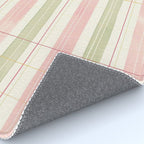 Cozy Gingham Plaid in Soft Pink and Sage Warm Heirloom Rug Gallery Image 4