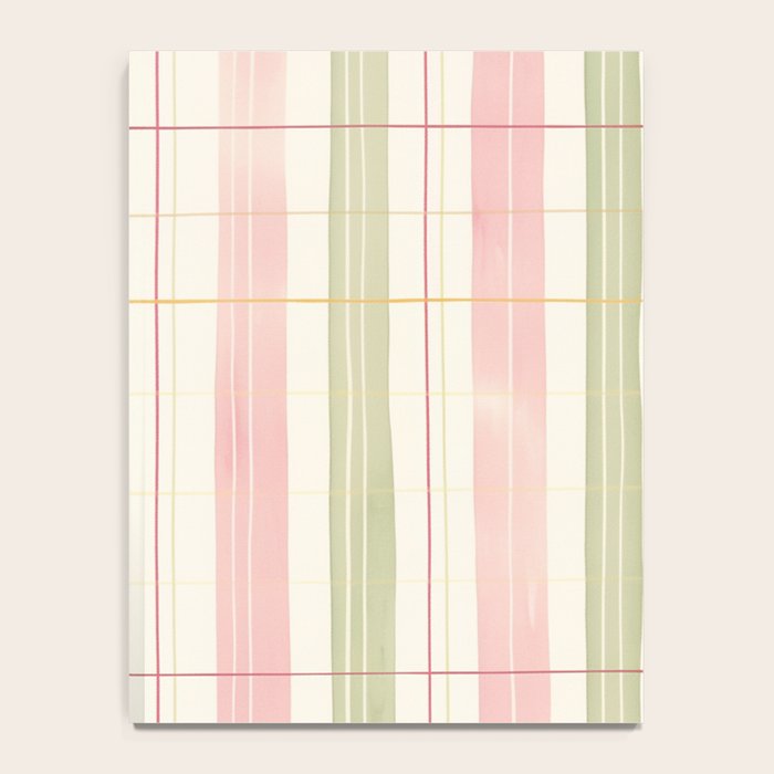 Cozy Gingham Plaid in Soft Pink and Sage Warm Heirloom Notebook Gallery Image 4
