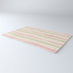 Cozy Gingham Plaid in Soft Pink and Sage Warm Heirloom Rug Gallery Image 3