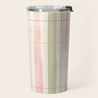 Cozy Gingham Plaid in Soft Pink and Sage Warm Heirloom Travel Mug Gallery Image 2