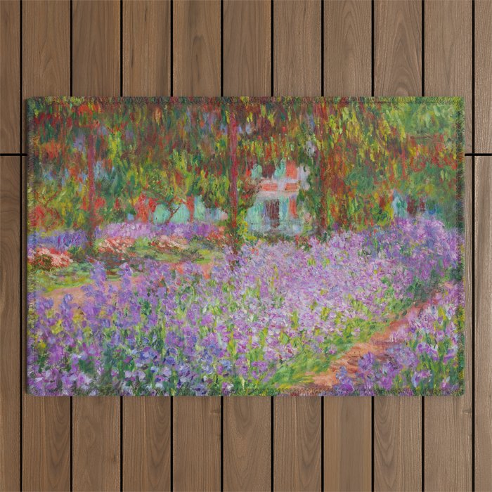 Claude Monet "The Artist's Garden at Giverny" Outdoor Rug Gallery Image 1
