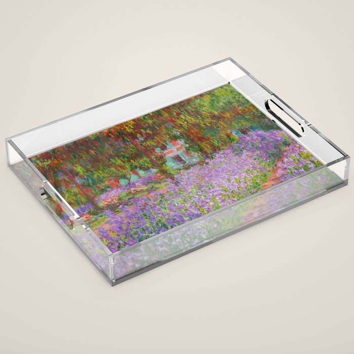 Claude Monet "The Artist's Garden at Giverny" Acrylic Tray Gallery Image 1