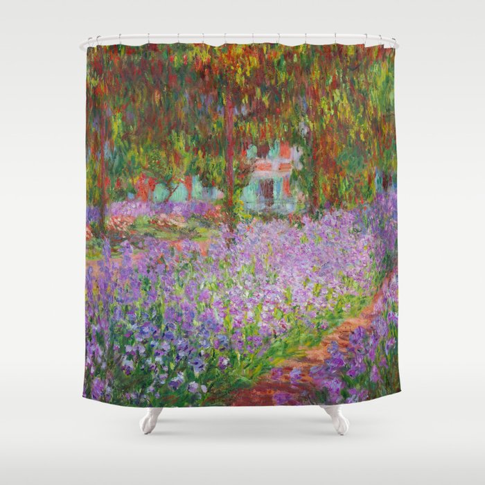 Claude Monet "The Artist's Garden at Giverny" Shower Curtain Gallery Image 1