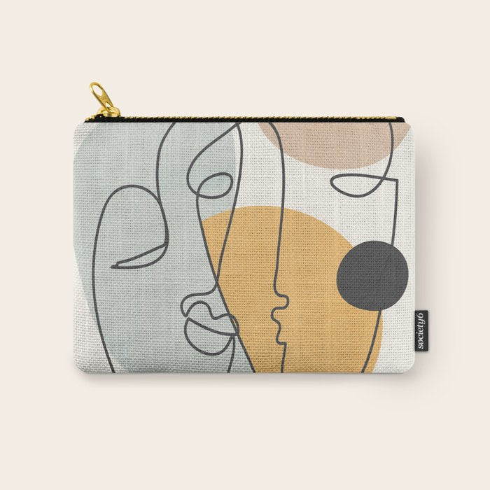 Abstract Faces 30 Carry All Pouch Gallery Image 1