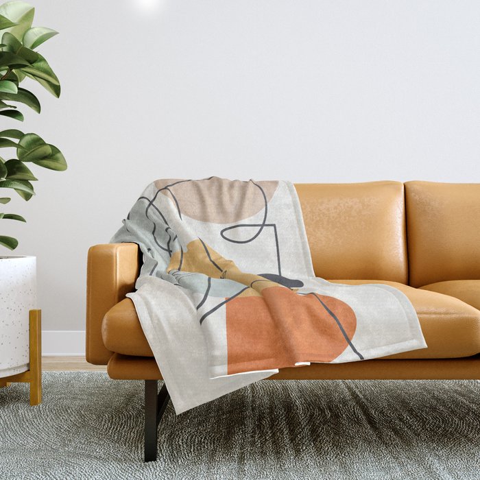 Abstract Faces 30 Throw Blanket Gallery Image 1