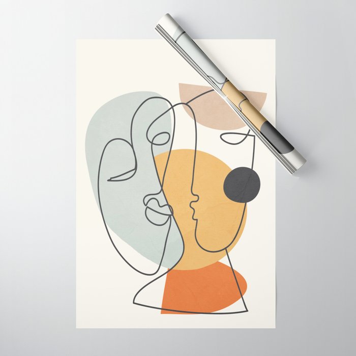Abstract Faces 30 Wrapping Paper Gallery Image 1