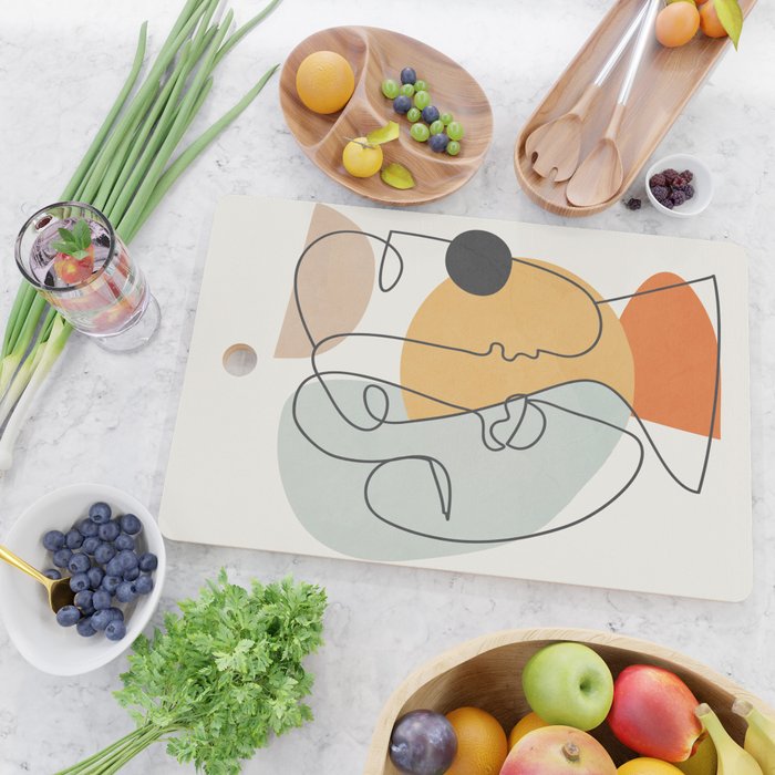 Abstract Faces 30 Cutting Board Gallery Image 2
