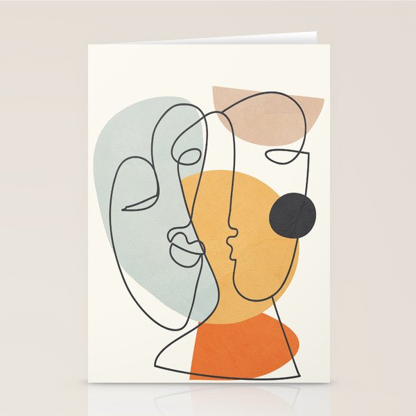 Abstract Faces 30 Stationery Card Gallery Image 2