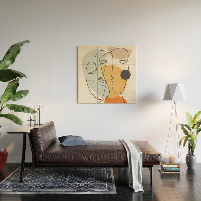 Abstract Faces 30 Wood Wall Art Gallery Image 2