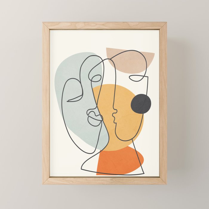 Abstract Faces 30 Mini Art Print Gallery Image 1