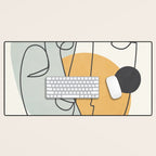 Abstract Faces 30 Desk Mat Gallery Image 1
