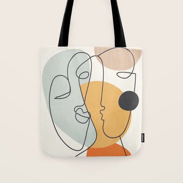 Abstract Faces 30 Tote Bag Gallery Image 1