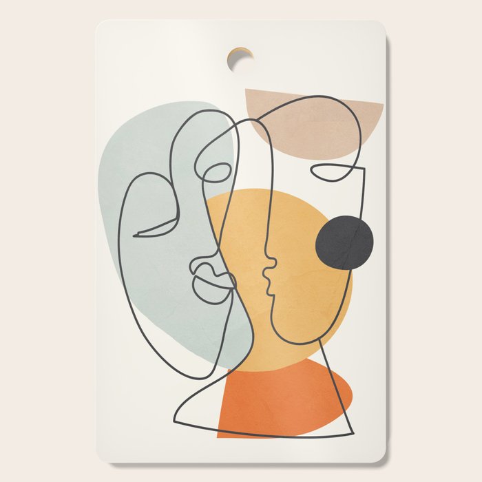 Abstract Faces 30 Cutting Board Gallery Image 1
