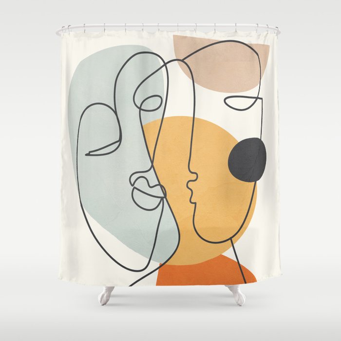 Abstract Faces 30 Shower Curtain Gallery Image 1