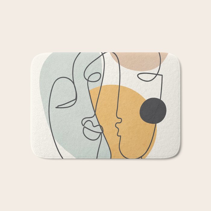 Abstract Faces 30 Bath Mat Gallery Image 1