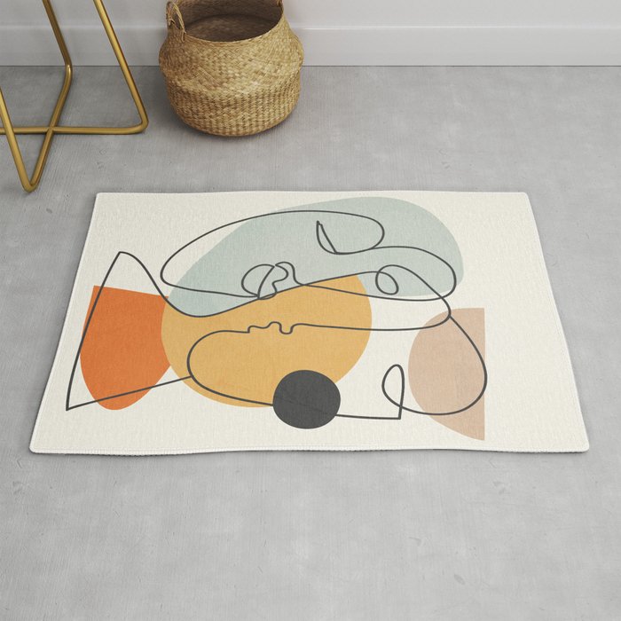 Abstract Faces 30 Rug Gallery Image 1