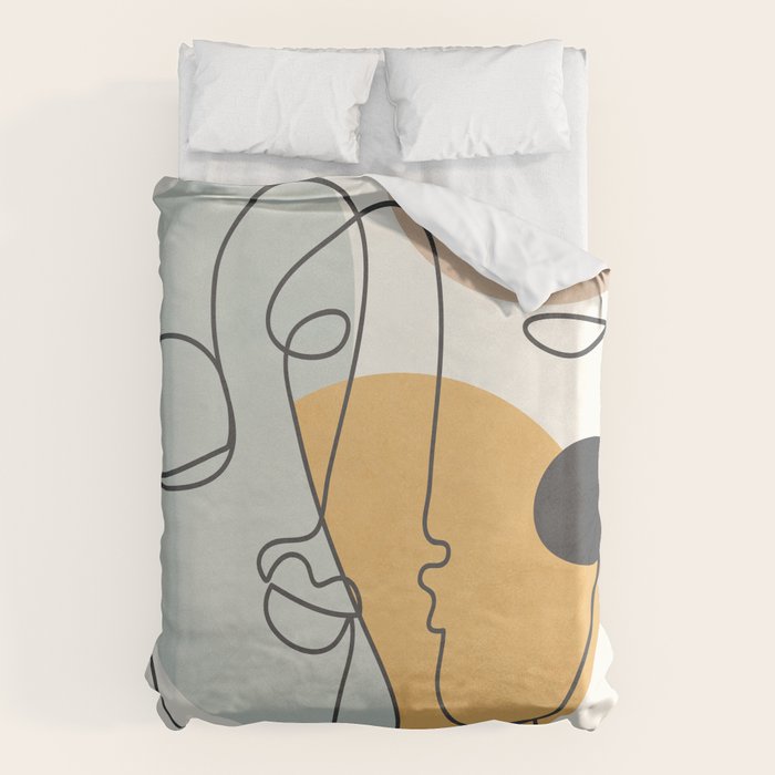 Abstract Faces 30 Duvet Cover Gallery Image 1